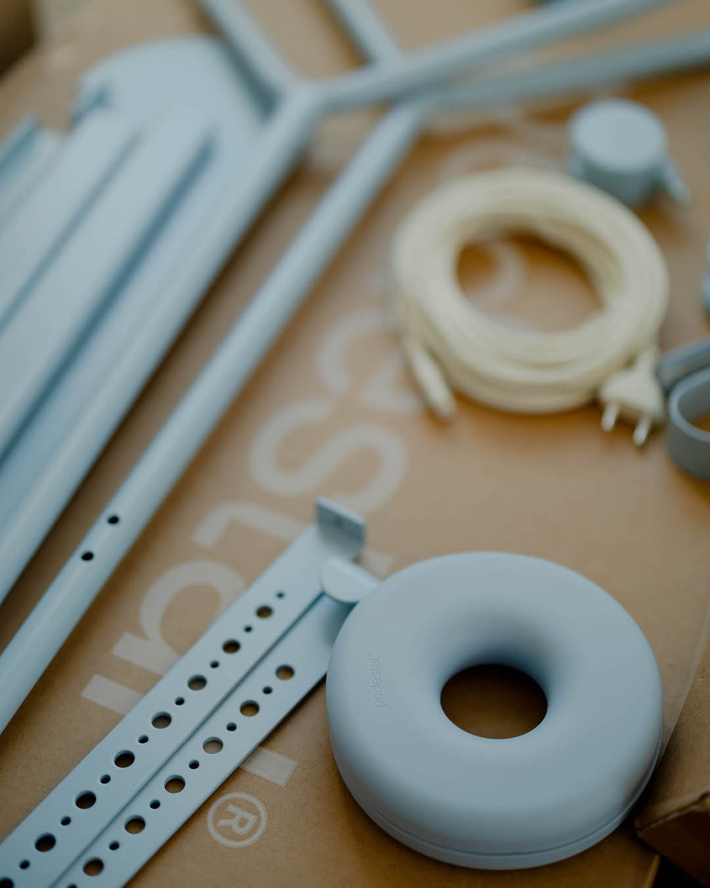 Pedestal Cable Bagel Cable Managers 042 Powder Blue