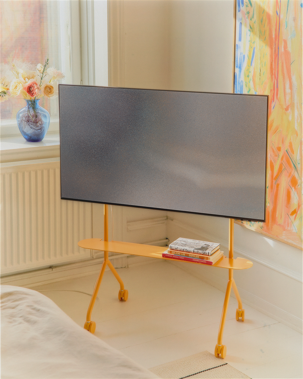 Pedestal Moon Light TV Stands 017 Apricot